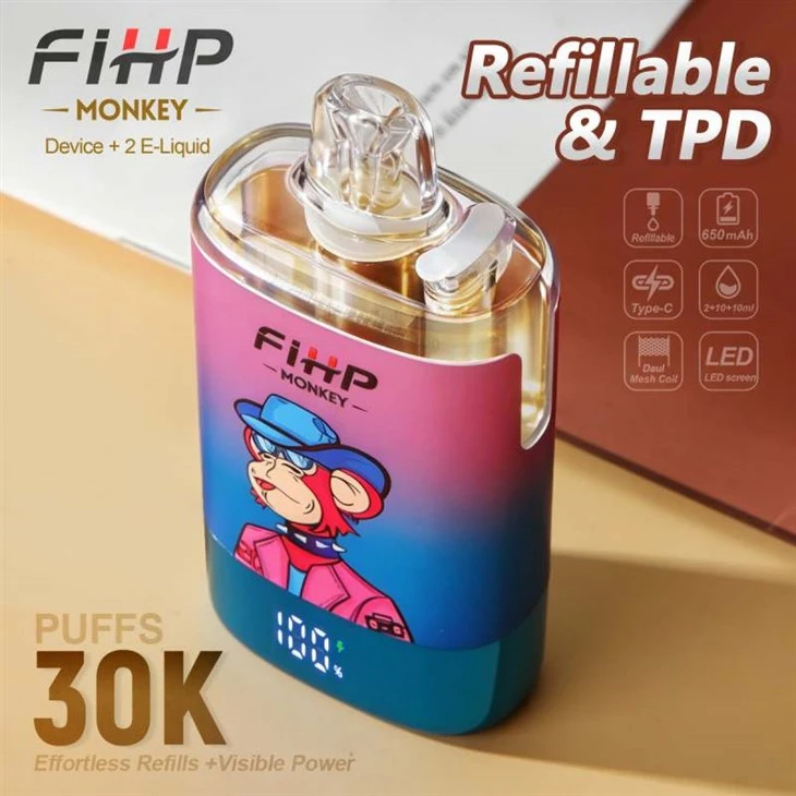 פחזניות FIHP MONKEY 30K TPD ניתן למילוי חוזר