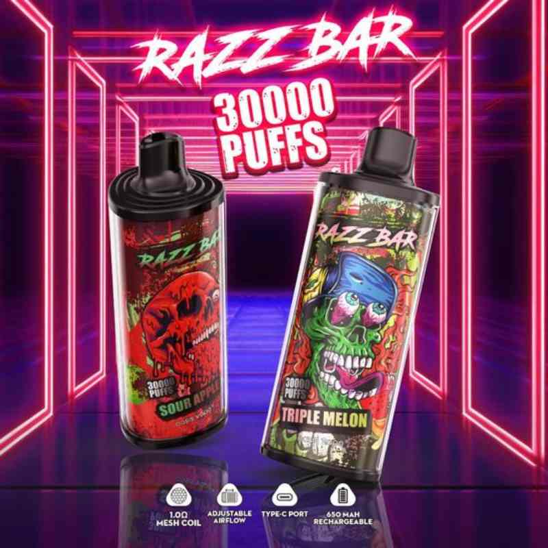 Nicotine-Salts-E-Cigarette-Top-Sell-Razz-Bar-Germany-Warehouse-European-30000-Puffs-EU-Shipping-Free-Disposable-30K-Puff-VapeRAZZ BAR 30000 Nicotine-Salts-E-Cigarette-Top-Sell-Razz-Bar-Germany-Warehouse-European-30000-Puffs-EU-Shipping-Free-Disposable-30K-Puff-VapeRAZZ BAR 30000