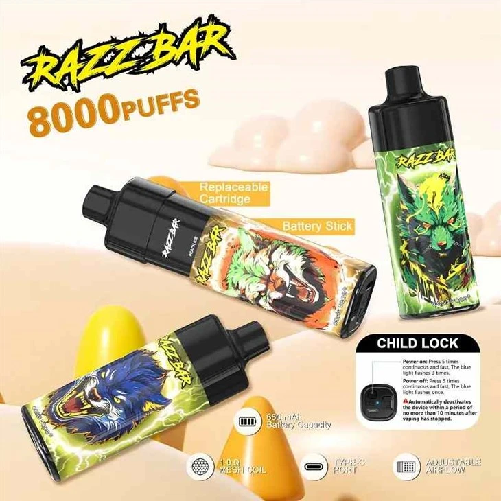 RAZZ BAR 8000 Puffs Vape חד פעמי